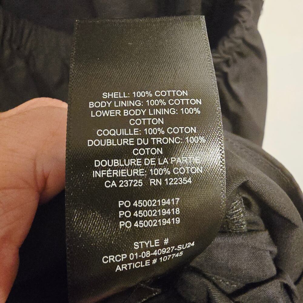 Babaton Cella Poplin Dress by Aritizia NWT Black, cut out maxi lined size large - Picture 5 of 9